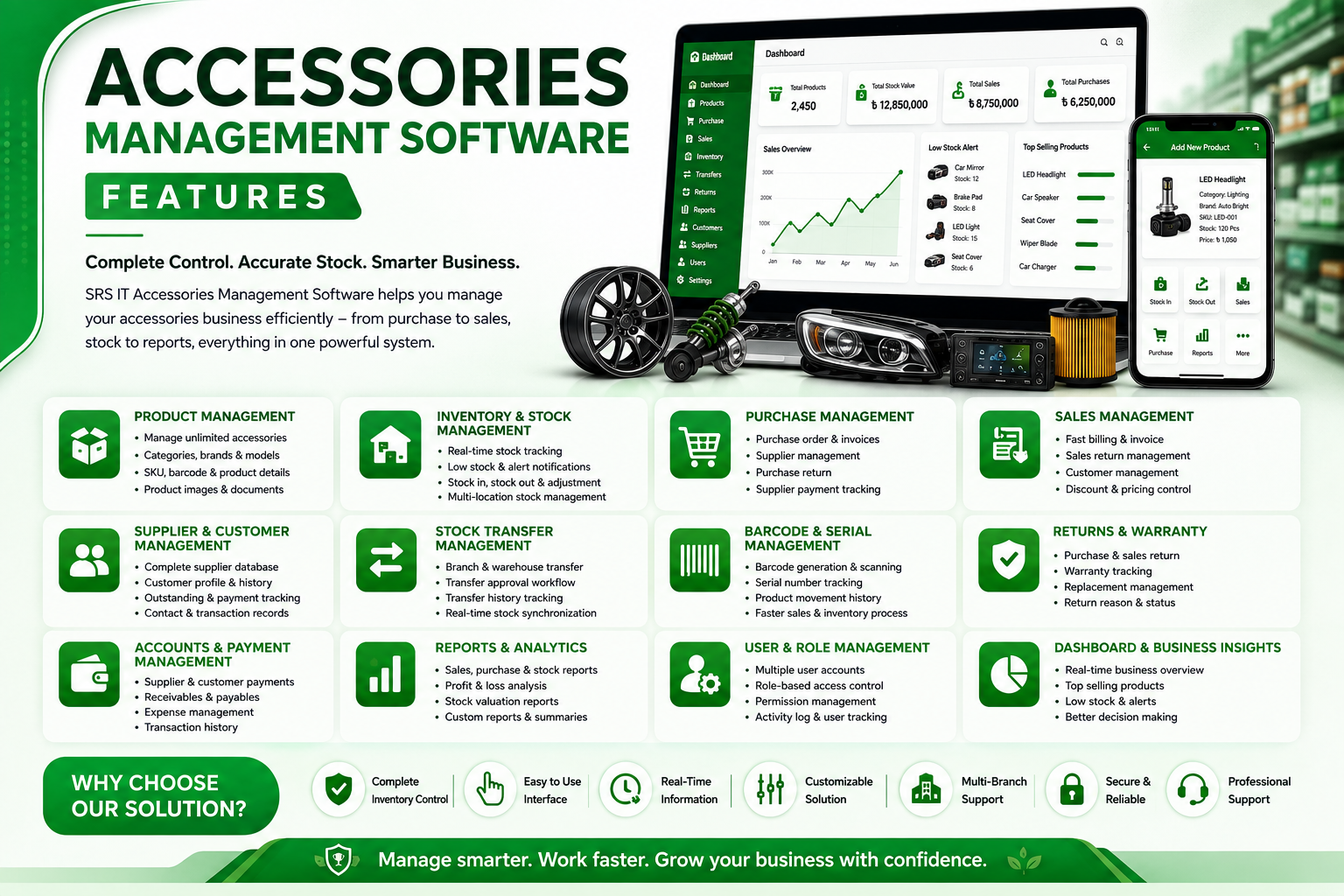 Accessories Management Software Features